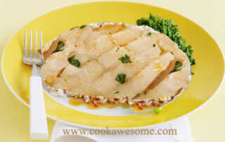 Baked Basa Fish with Bhat