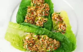 Thai Green Chicken & Fish Lettuce Cups