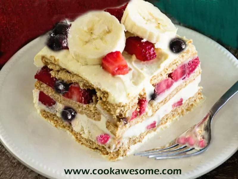 Blueberry Strawberry Banana Ice Cream Cake Recipe