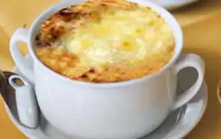 French Onion Soup with Cheese Souffle Recipe