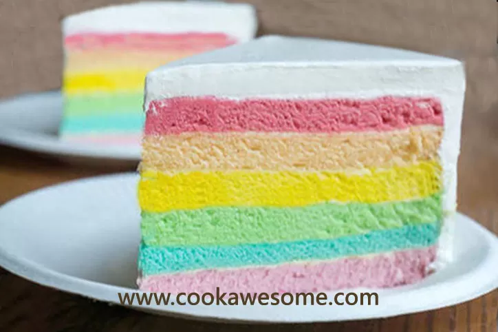Rainbow Ice Cream Cake